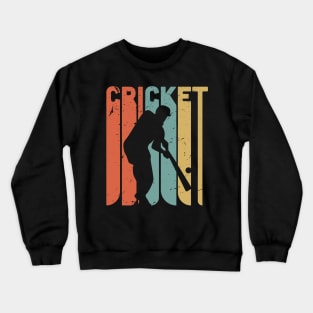 Retro cricket  / cricket lover gift idea / Cricket fan present Crewneck Sweatshirt